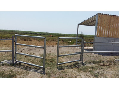 Works for erecting a fence and cattle sheds on site - August 2016